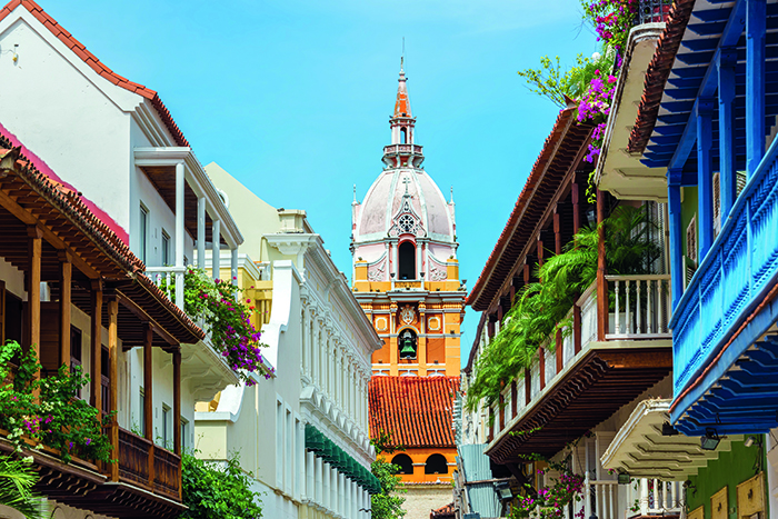 Cartagena je město na karibském pobřeží Kolumbie, je pokladnicí koloniální architektury © DC Kolumbie / Getty Images