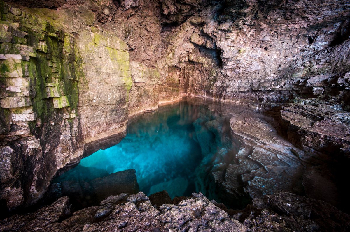 Modrá jeskyně, Kanada
